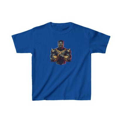 Child’s Unleash Your Inner Hero: Black Panther Unisex Graphic Tee Shirt Kids in royal blue, showcasing a striking Black Panther design.