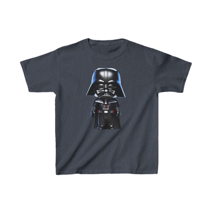 Kids Cute Darth Vader T-shirt Heavy Cotton Tee in elegant navy, featuring an enchanting graphic of Darth Vader, a sophisticated addition to any child's wardrobe.