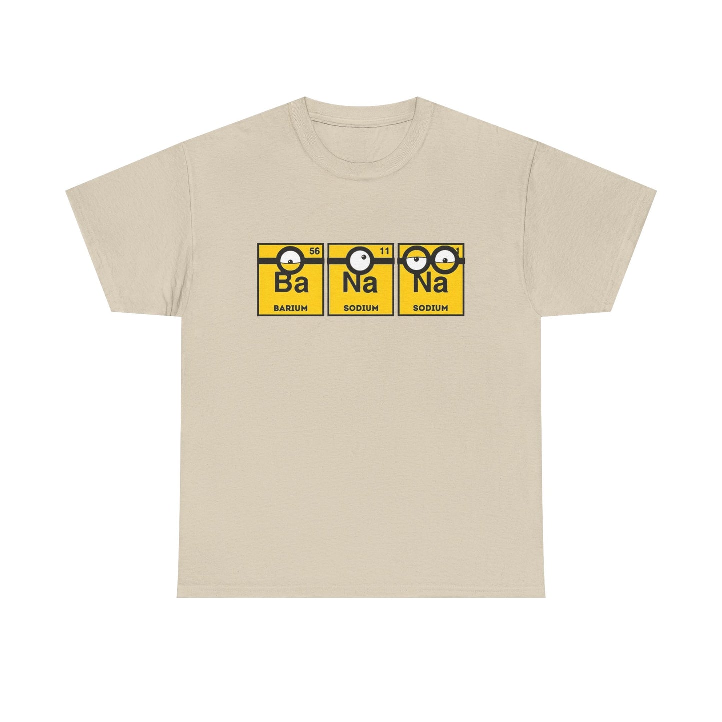 Men's Funny T-Shirt: Minions Periodic Table Design Ba, Na, Na Funny Tee Unisex