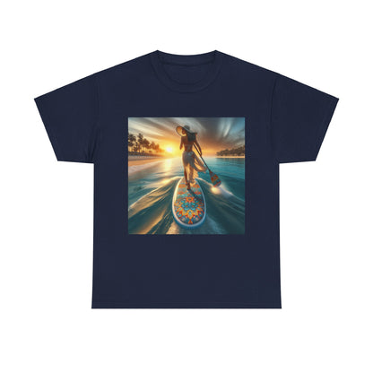 Premium quality Paddle Board T-Shirt by Dazzling Dreams Studio, crafted from breathable fabric for comfort during water adventures.