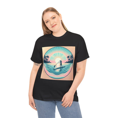 Stylish Delightfull Paddle Board T-Shirt by Dazzling Dreams Studio, showcasing nature-inspired design for aquatic adventures.
