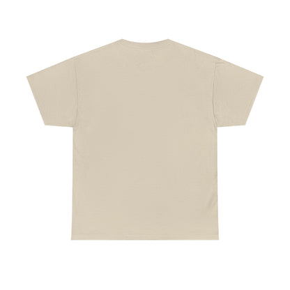Back view of a sophisticated beige men's t-shirt, highlighting its soft texture and classic styling.