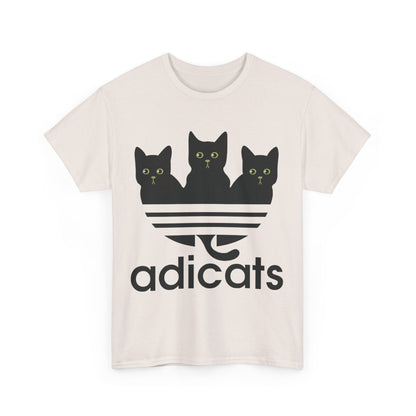 Back view of the Trendsetting Funny Men’s T-Shirt, highlighting the charming playful kittens and stylish stripes, a must-have for cat enthusiasts!