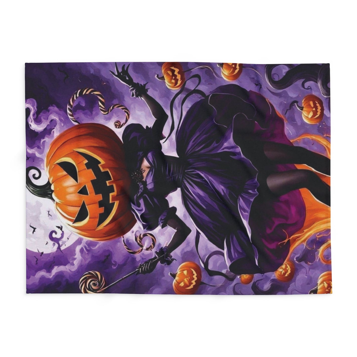 Decorative and Warm Halloween Spooky Arctic Fleece Blanket 3 Sizes