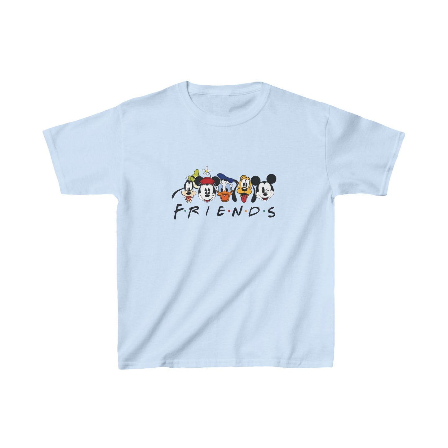 Unisex Kids Mickey and Friends - Friends Logo Cotton T Shirt Tee Youths Childs