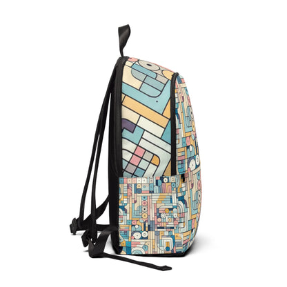 Elegant Pastel Harmony Backpack by Dazzling Dreams Studio, showcasing soft pink and baby blue hues in a modern design.