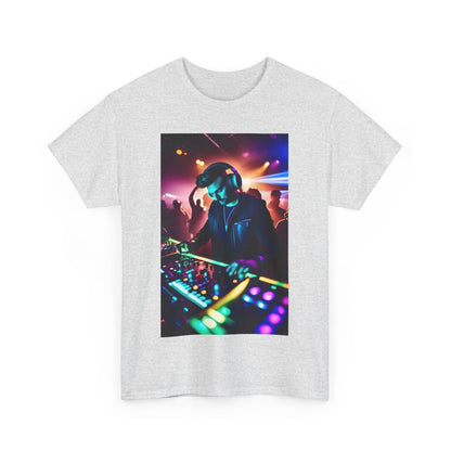 Street Monster Graphic T-Shirt displayed in grey, featuring a striking DJ graphic, embodying modern luxury and cutting-edge urban fashion.