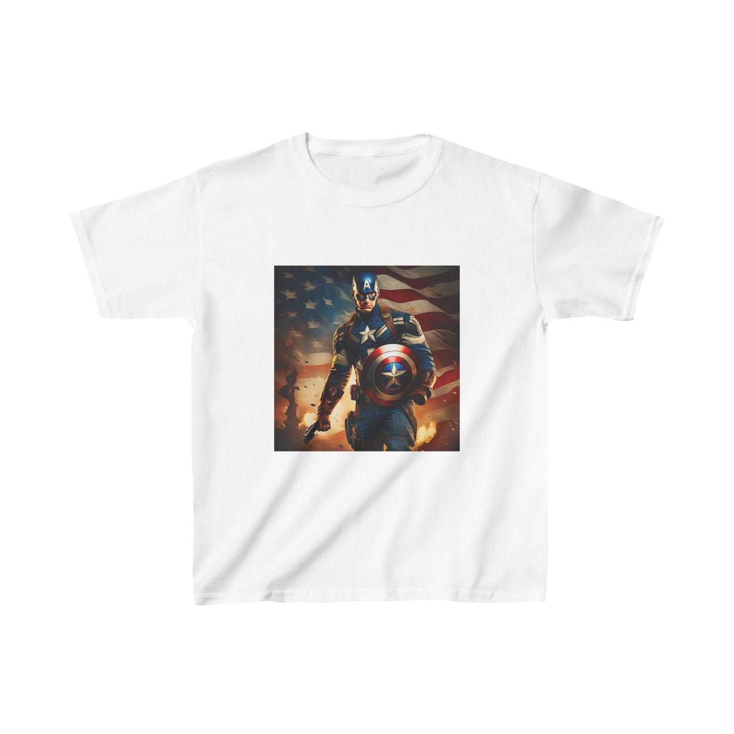 Kids Captain America Heavy Cotton Tee 16 colors