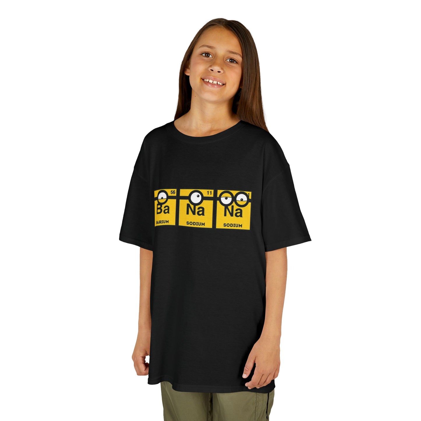 Minions Kids T-Shirt Banana Yellow Periodic Table Elements Tee Childs Boys Girls