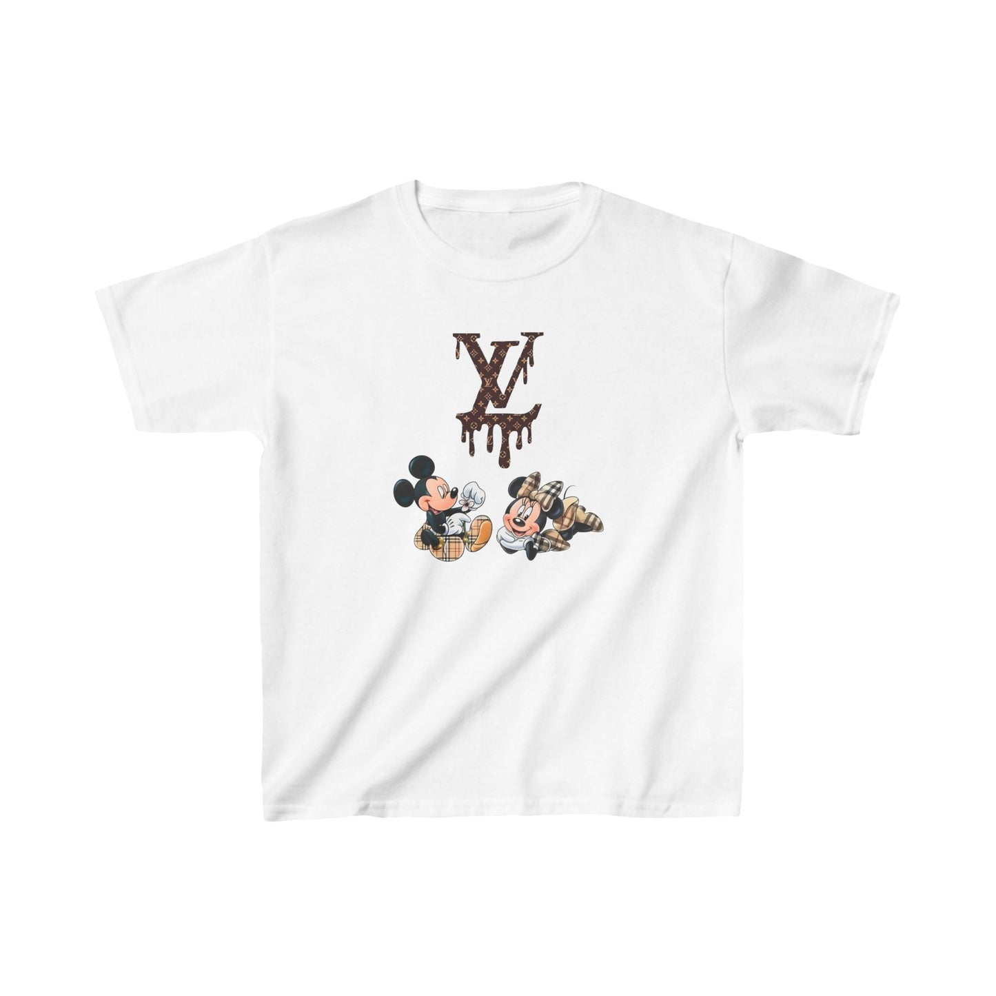 Unisex Kids Mickey Mouse  and Minnie LV  Cotton T Shirt Tee Youths Childs