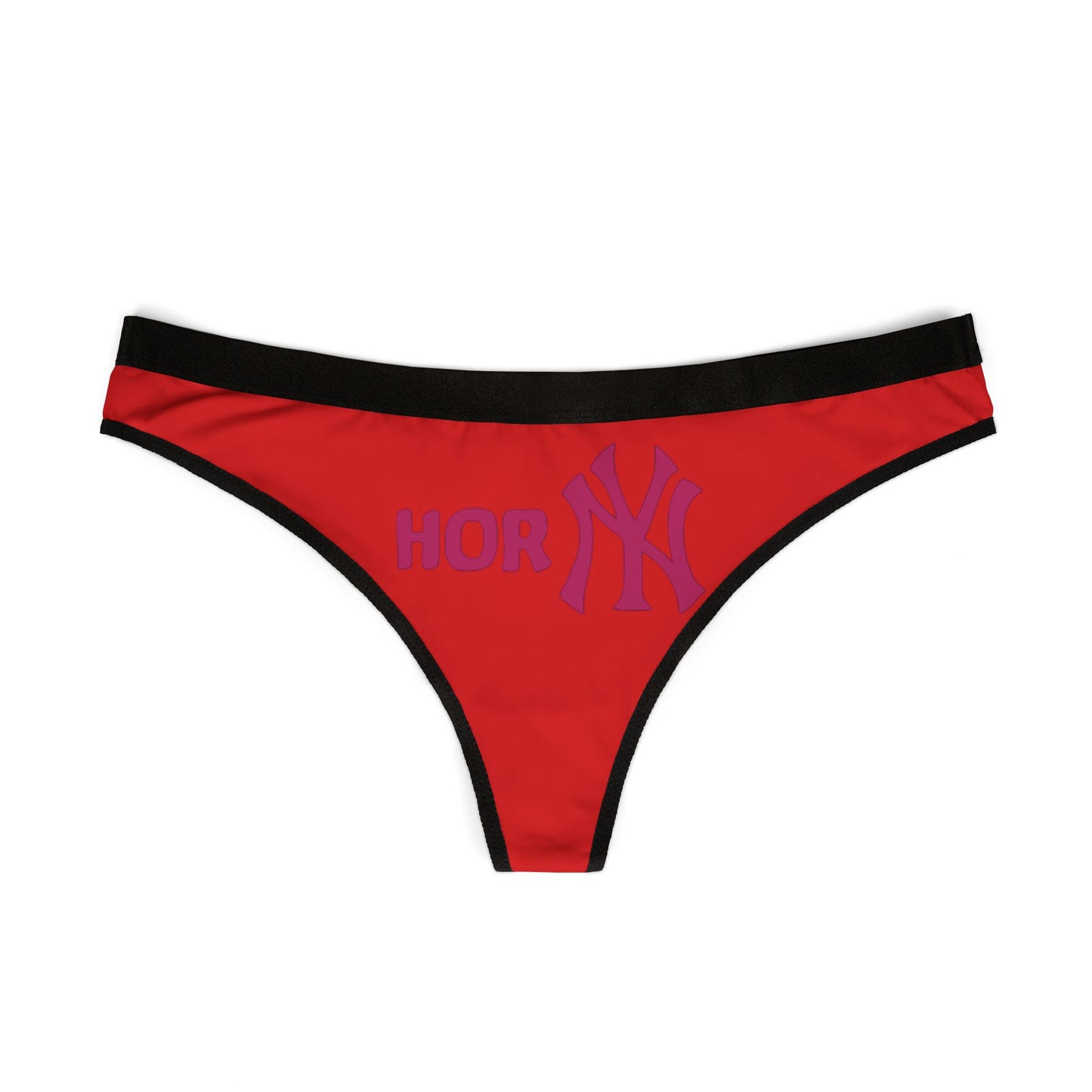 Suggestive Women's Naughty THONG Panties with Horny Phrase  Cheeky & Sexy Design