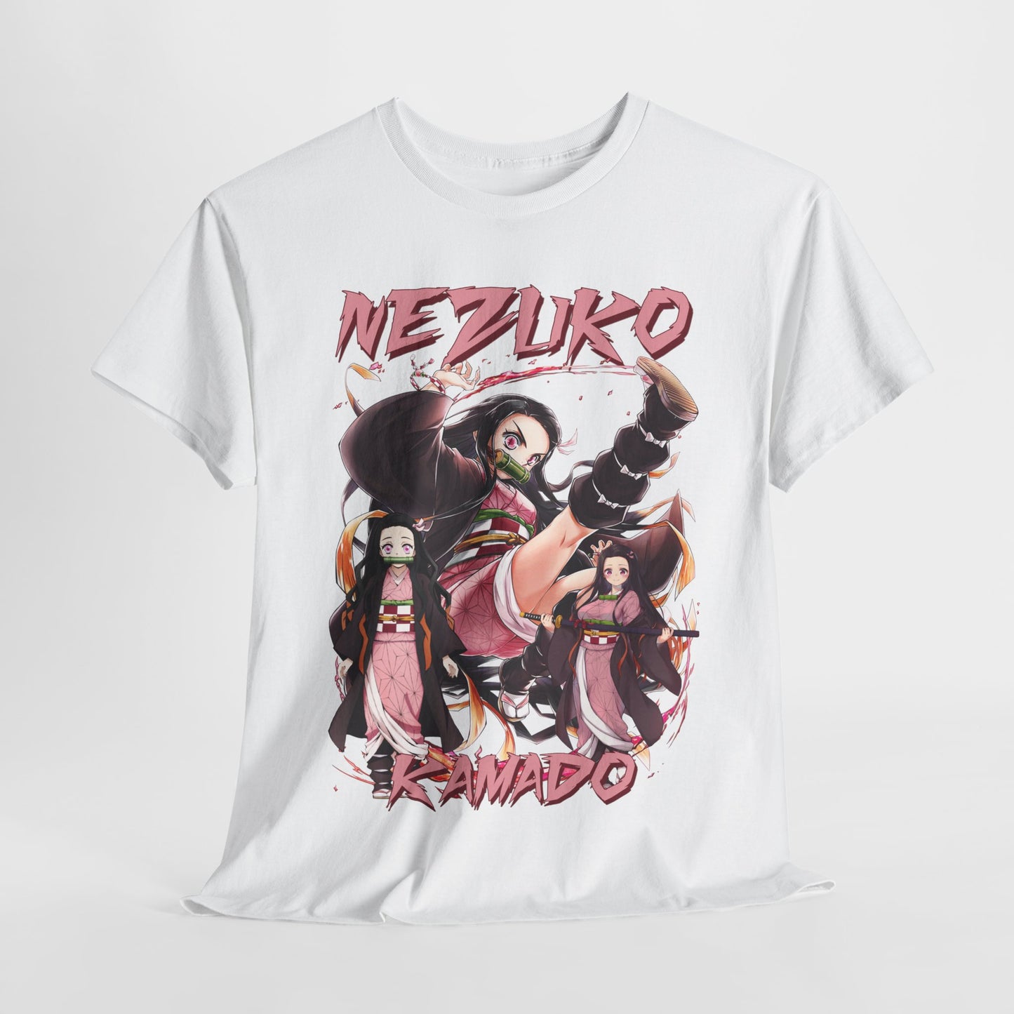 High-quality image of the Nezuko Kamado T-Shirt designed for fashion-forward anime lovers, featuring an exquisite illustration that celebrates the beloved character.