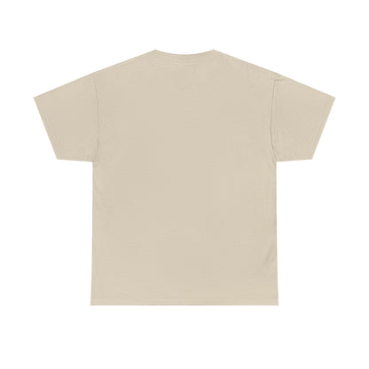 Harlequin Playing Card Graphic Tee - Unisex, Premium Cotton, Unique Vintage Design - Rear view of the elegant beige tee reflecting sophisticated simplicity.