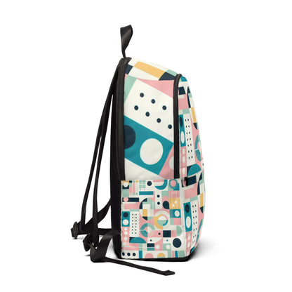 Spacious and stylish Modern Geometric Backpack from Dazzling Dreams Studio, featuring a dynamic geometric pattern and ample storage, perfect for the fashion-forward individual seeking both elegance and functionality.