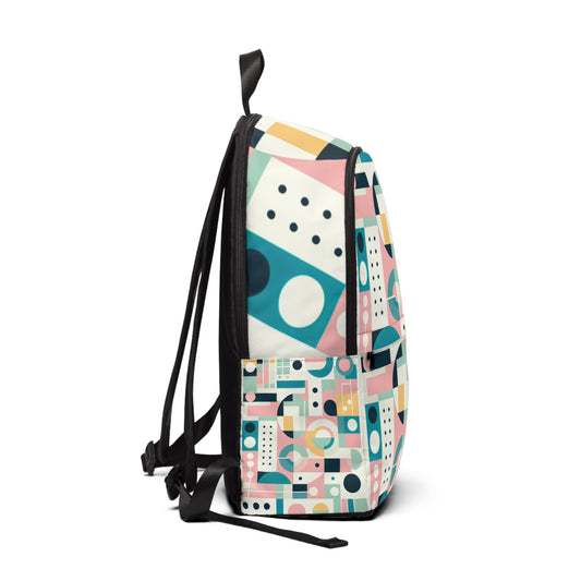 Spacious and stylish Modern Geometric Backpack from Dazzling Dreams Studio, featuring a dynamic geometric pattern and ample storage, perfect for the fashion-forward individual seeking both elegance and functionality.
