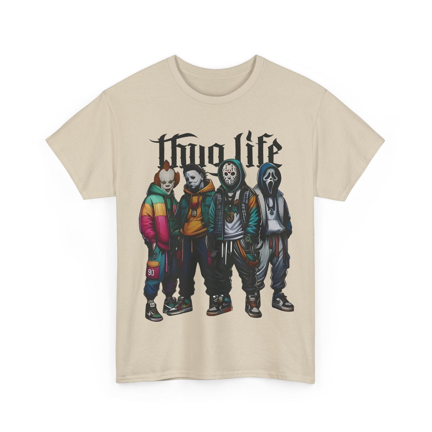 Thug Life Horror Characters Graphic T-Shirt Urban Unisex Cotton Tee