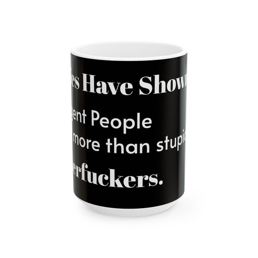 Inappropriate Slogan Ceramic Mug featuring a humorous F-word design, ideal for adding a cheeky twist to your coffee time.