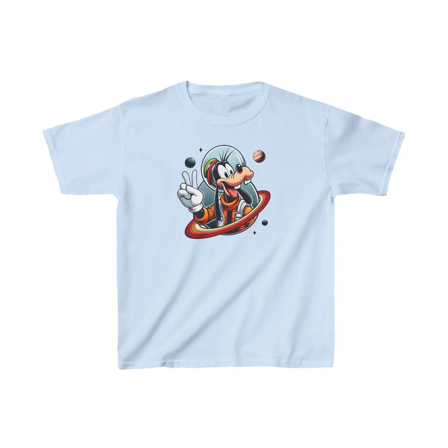 Child´s Blast Off with Goofy Astronaut Graphic  Unisex Graphic Tee Shirt Kids