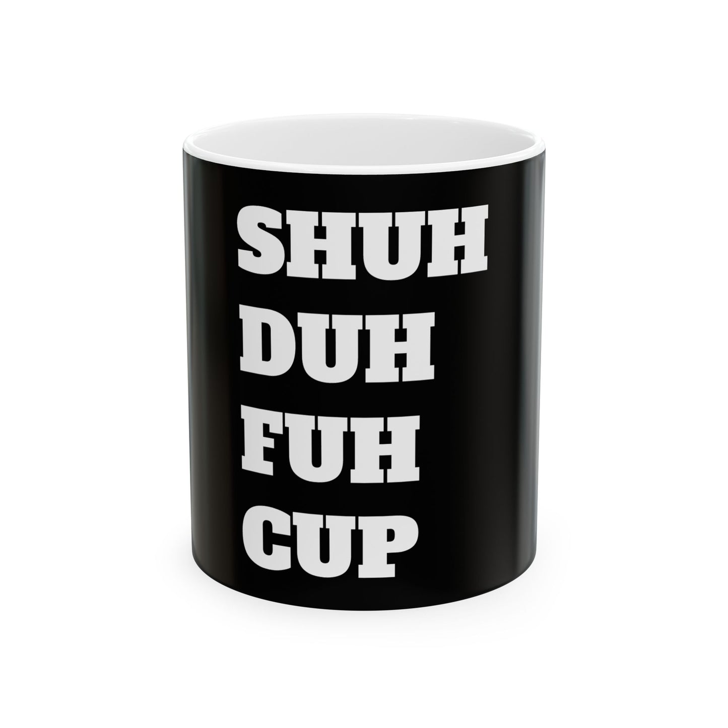 Inappropriate Slogan Ceramic Mug featuring a cheeky F-word, perfect for adding a splash of humour to your coffee break.