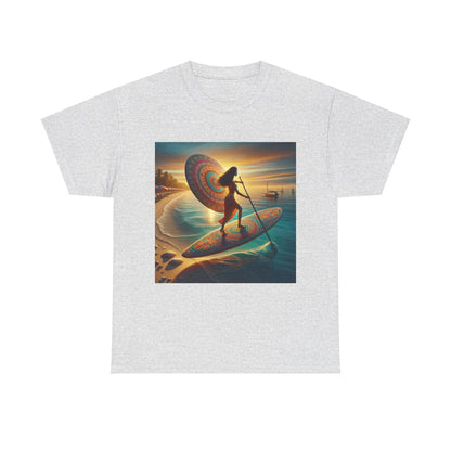 Luxury Delightfull Paddle Board T-Shirt featuring a stunning water scene, designed by Dazzling Dreams Studio for passionate paddleboarders.