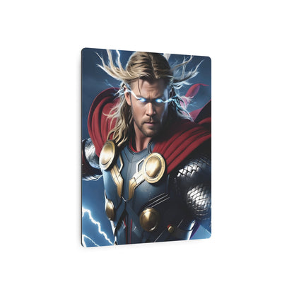 Marvel Thor Metal Art Poster showcasing Thor, crafted in matte aluminium, offering an elegant addition to luxury home interiors.