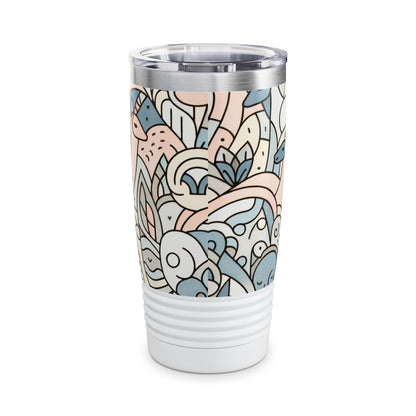 Pastel Panorama 20 Oz Insulated Drink Tumbler by Dazzling Dreams Studio, featuring a stunning pastel design and durable stainless steel construction, ideal for luxe hydration.