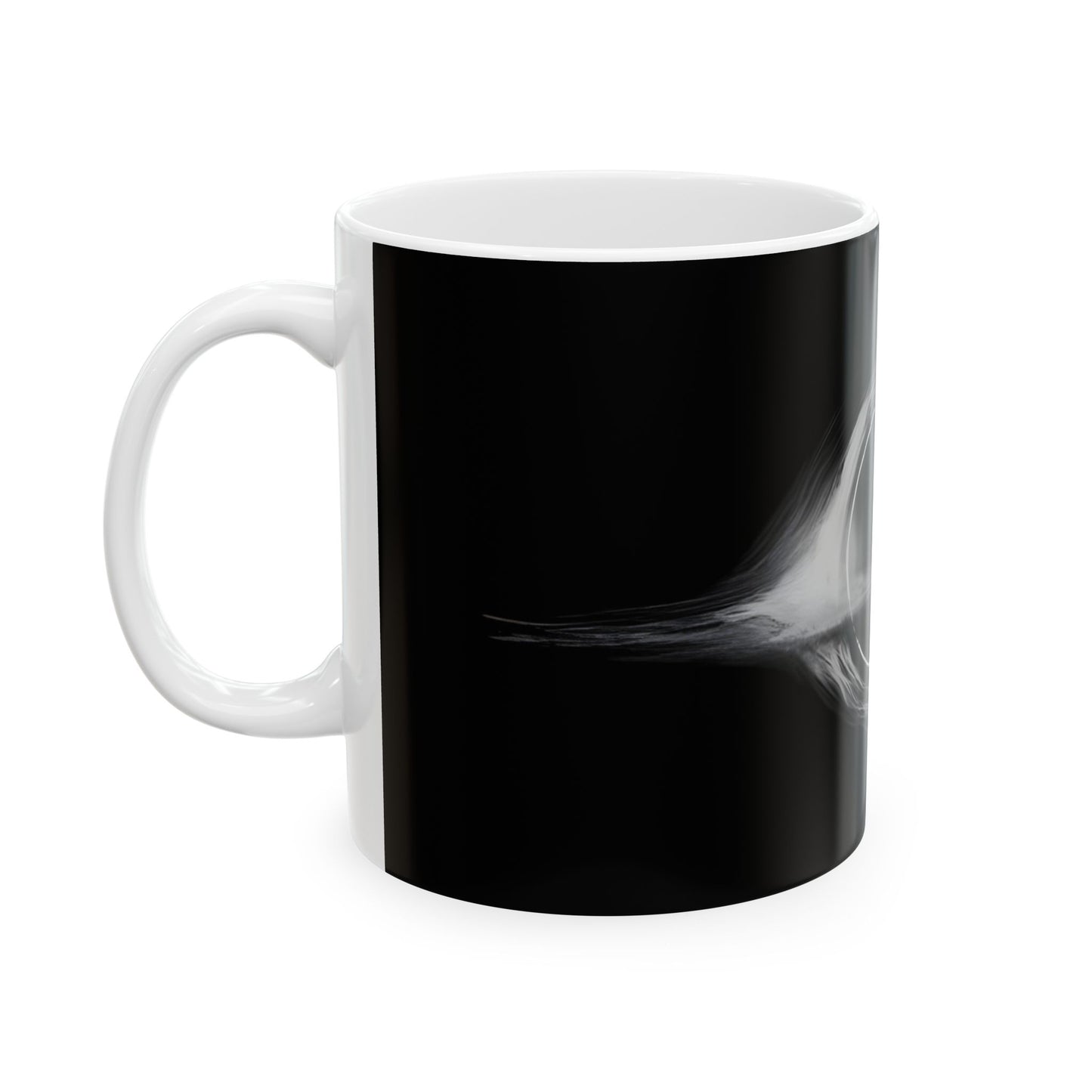 Interstellar Black Hole Image Ceramic Mug, showcasing vivid black hole art that might just suck you into another universe of flavour!