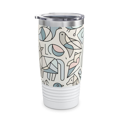 Elegant Pastel Power Palette 20oz tumbler showcasing vibrant pastel shades, designed by Dazzling Dreams Studio for stylish hydration.