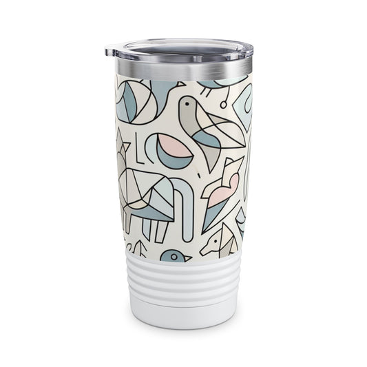 Pastel Power Palette Projections 20oz Tumbler Flask featuring a vibrant and trendy design, perfect for stylish and sustainable drinkware.