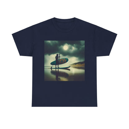 Close-up of the fabric texture of the Delightfull Paddle Board T-Shirt by Dazzling Dreams Studio, illustrating high-quality craftsmanship.