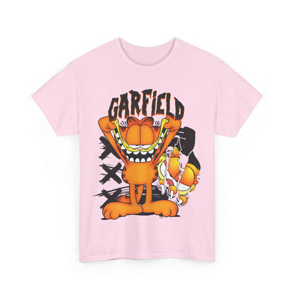 Garfield Unisex Graphic T-Shirt featuring a vibrant cartoon design with a playful Garfield, perfect for casual wear.
