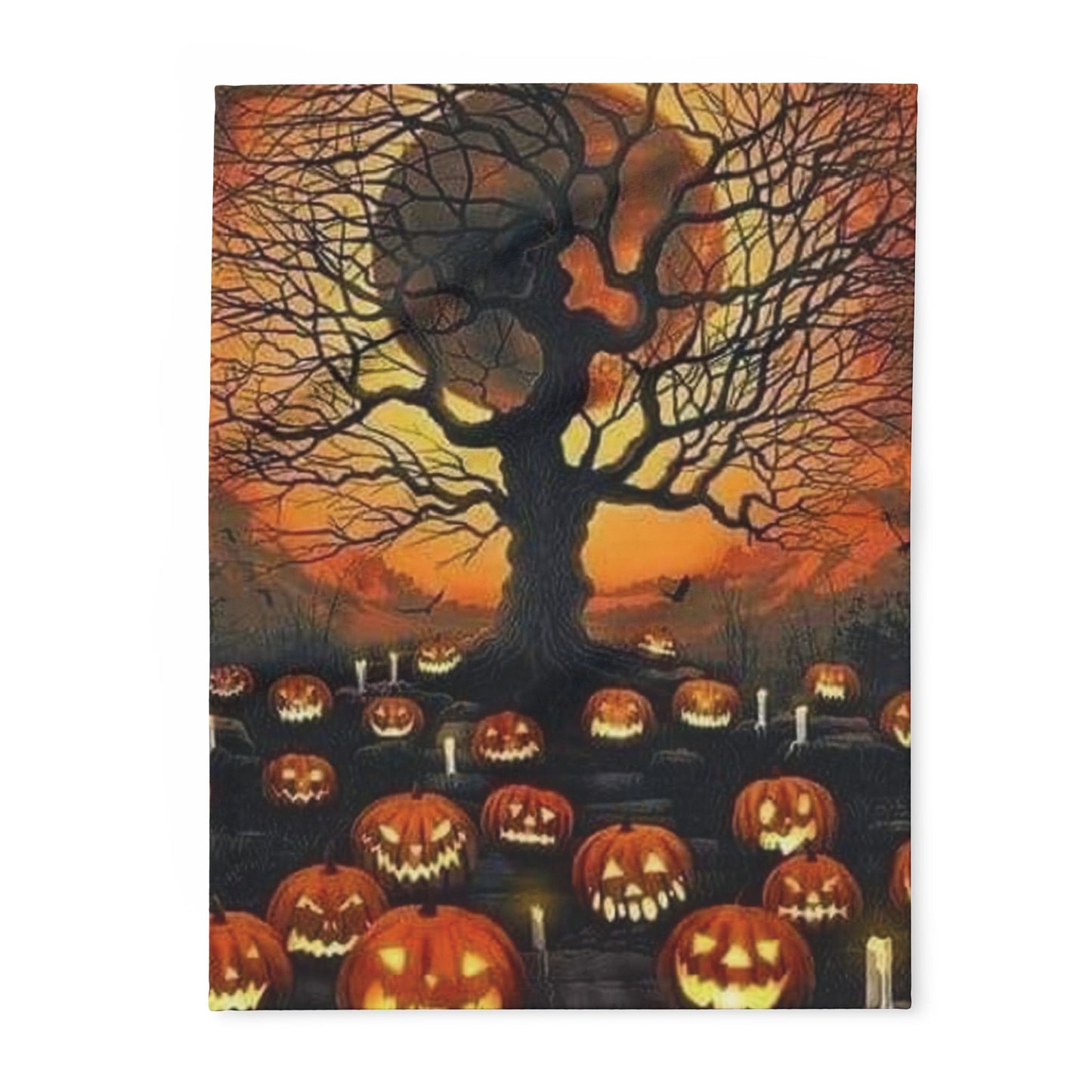 Decorative and Warm Halloween Spooky Arctic Fleece Blanket 3 Sizes