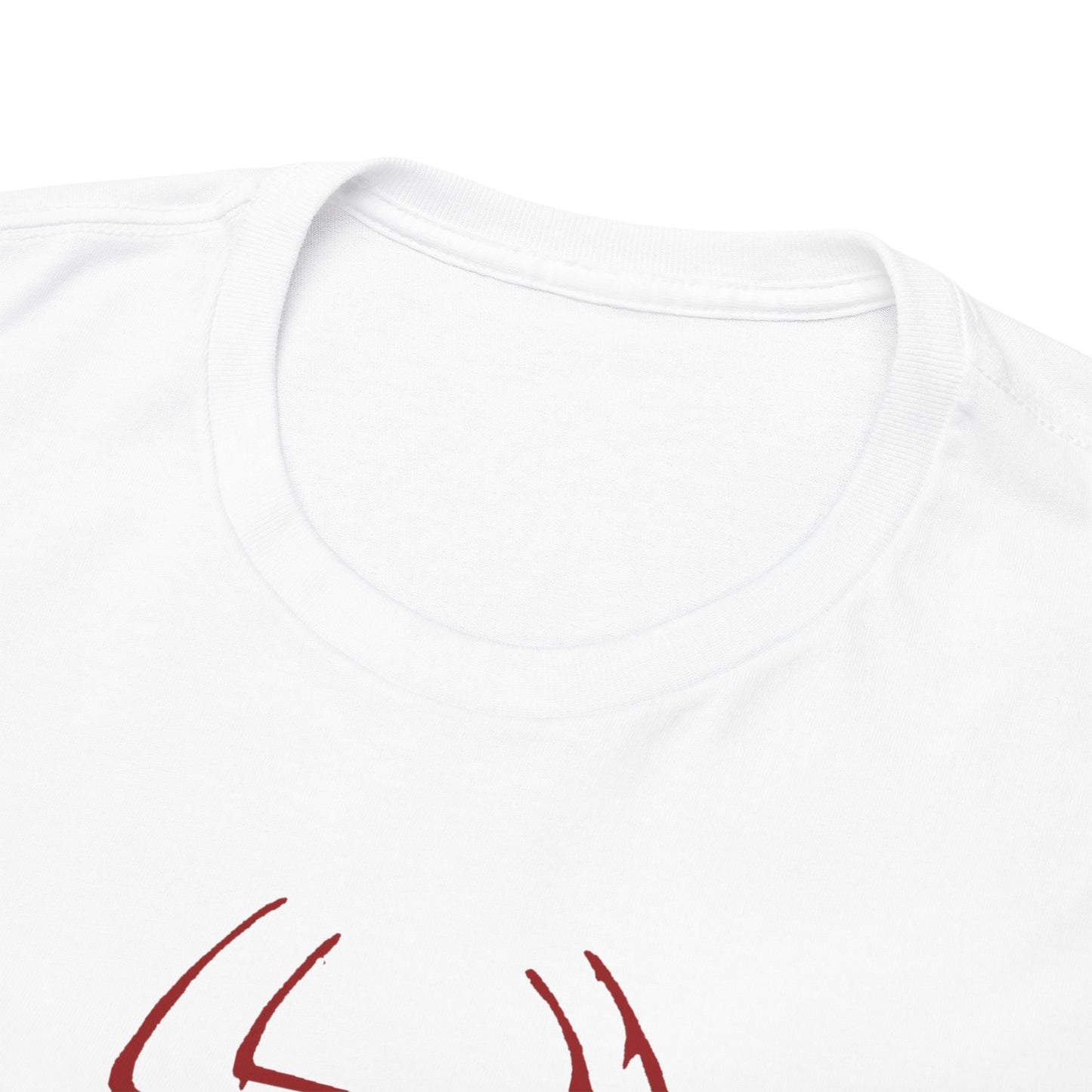 Close-up view of the Hunter x Hunter T-shirt’s neckline, highlighting the quality fabric and craftsmanship of this luxurious anime apparel.