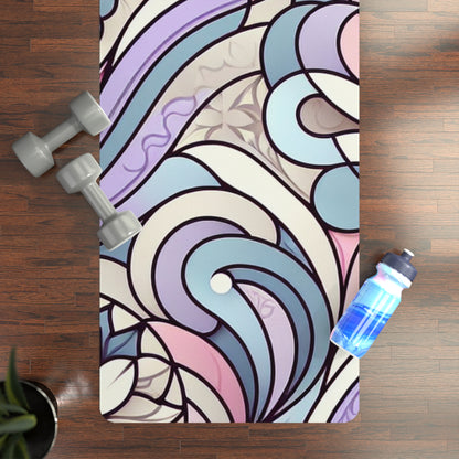 Anti-slip feature of the Aria Bellefonte Yoga Mat by Dazzling Dreams Studio, highlighting its luxurious cushioning and stability, ideal for meditation and yoga enthusiasts.