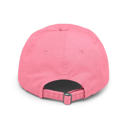 Unisex Distressed Paddleboarders Cap - Back view of a pink cap with an adjustable closure, crafted for adventurous paddlers and sun protection.