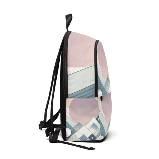 Spacious and stylish pastel geometric backpack by Dazzling Dreams Studio, perfect for adding a luxurious touch to any outfit.
