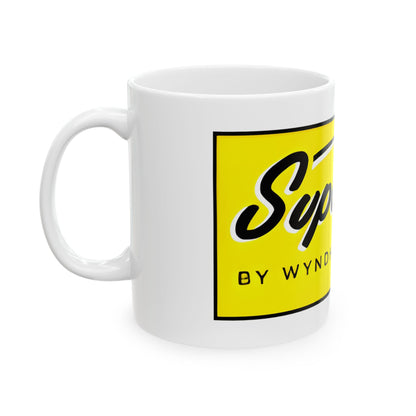 Super 8 Retro Logo Image Ceramic Mug - Enjoy your beverages in retro style, ideal for daydreaming about blockbusters!