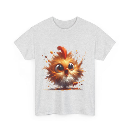 Explosive Joy Tee - Cartoon Bird Edition in grey showcasing a lively cartoon bird illustration against a stylish backdrop.