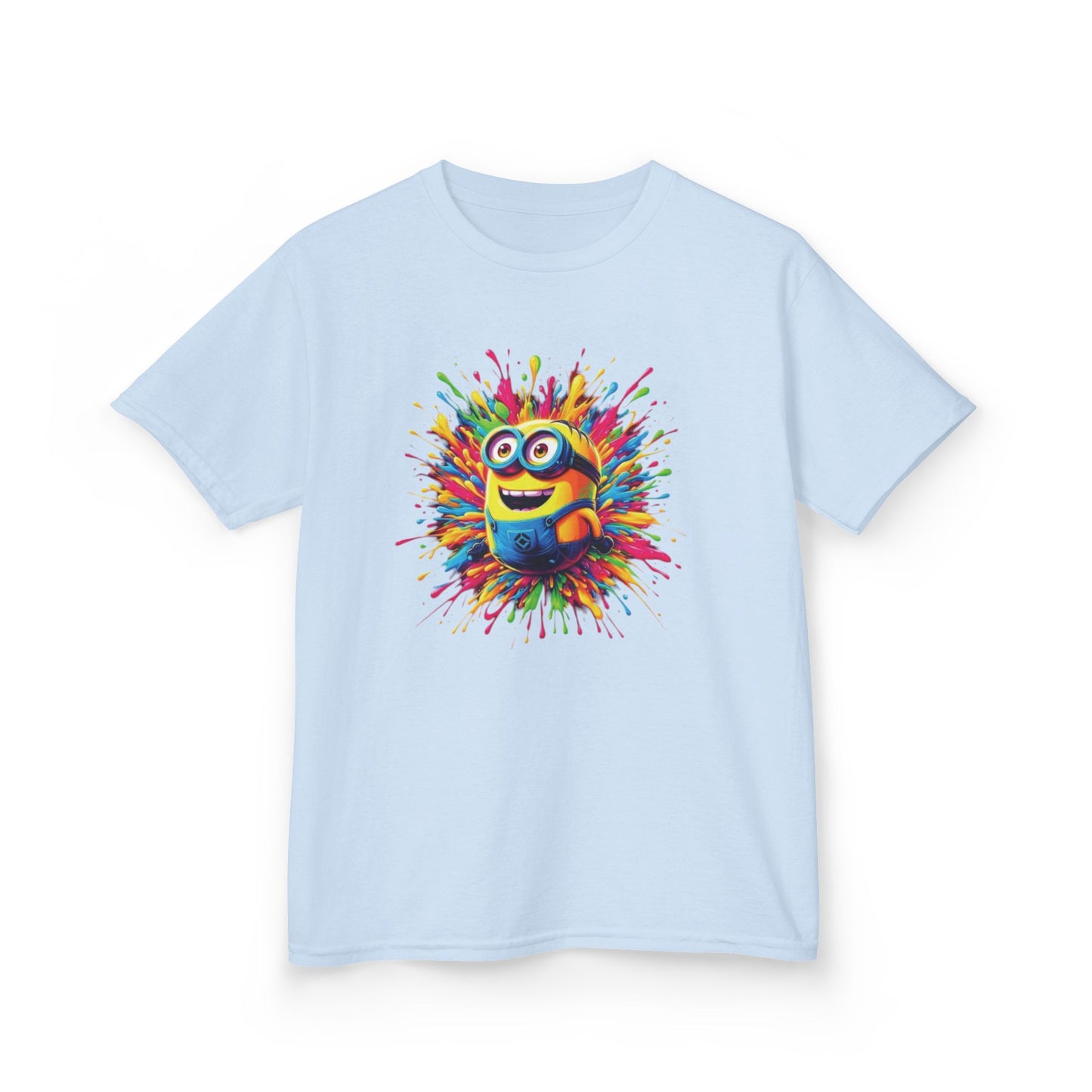 Kids Minion Paint Splash T Shirt Bright Color Illustration Childs Boys Girls