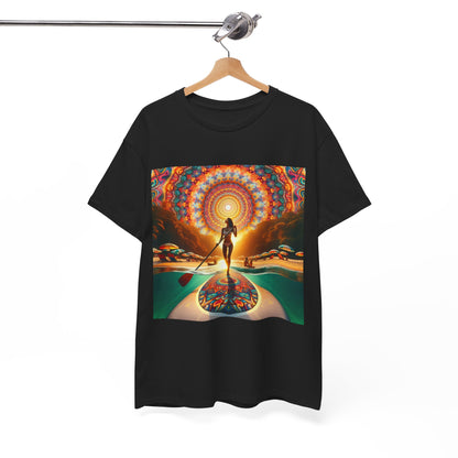 Delightfull Paddle Board T-Shirt by Dazzling Dreams Studio, featuring a stylish paddleboarding graphic perfect for luxury water sports enthusiasts.