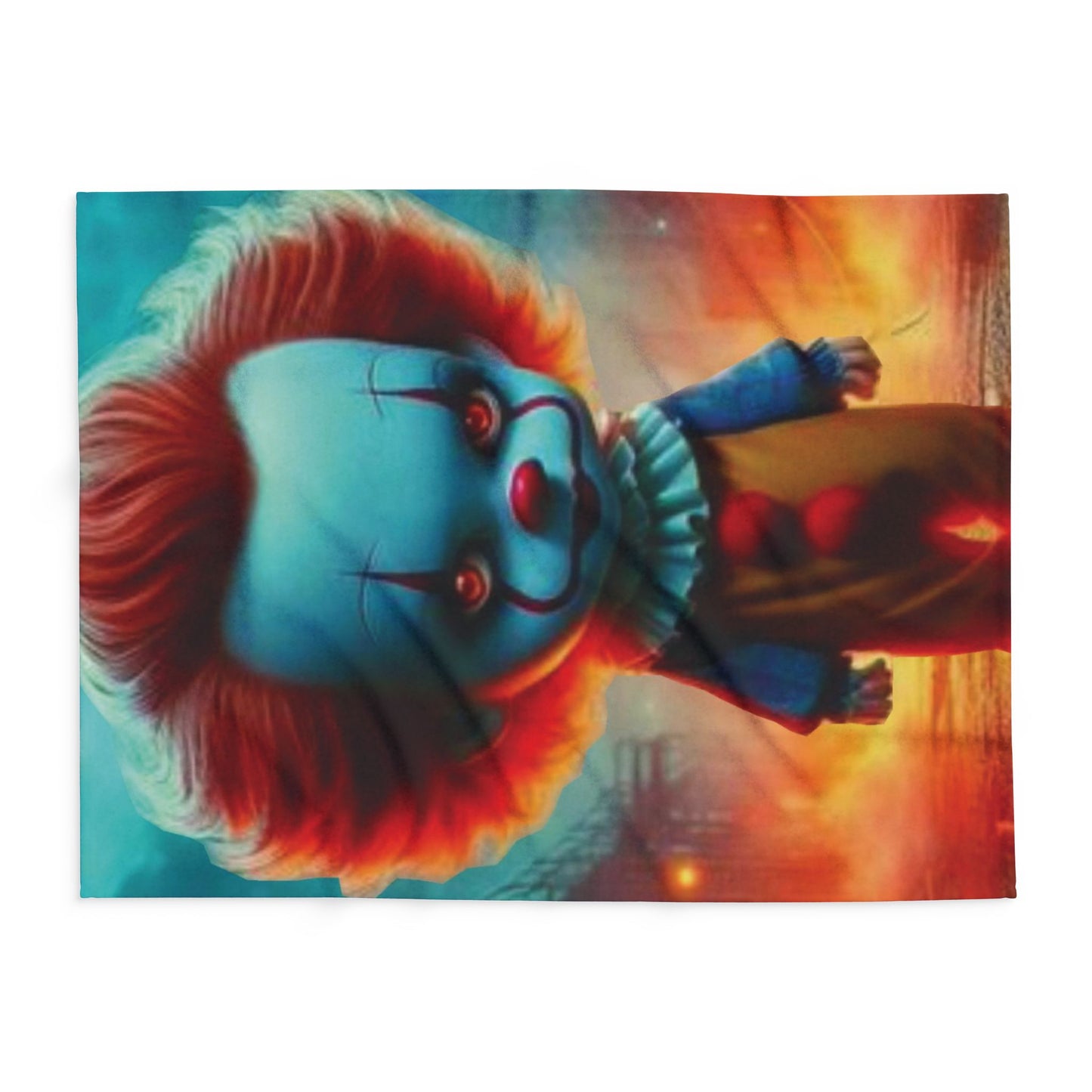 Decorative and Warm Halloween Pennywise IT Spooky Arctic Fleece Blanket 3 Sizes