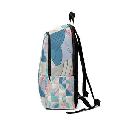 Chic Pastel Backpack by Dazzling Dreams Studio in light pink, baby blue, mint green and lavender, showcasing luxurious style and versatile design for trendsetters.