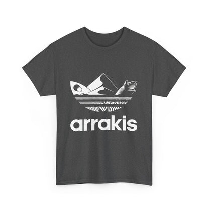 Arrakis Dune Graphic T-Shirt featuring a sophisticated design, showcasing a stunning graphic on a premium cotton fabric, perfect for fantasy art lovers.