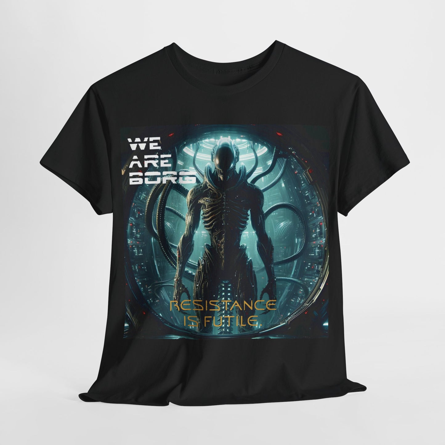 Borg Assimilated Xenomorph Graphic T-Shirt Urban Unisex  Cotton Tee