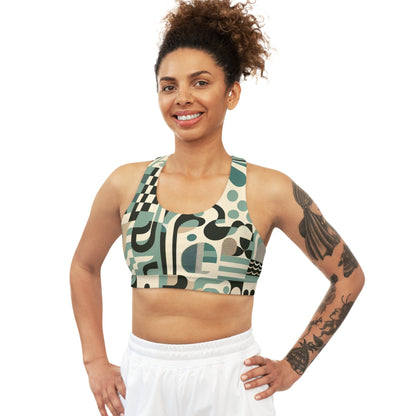 Vivienne Starlight Chic Sports Bra from Dazzling Dreams Studio, highlighting luxurious fabric blend for ultimate flexibility and comfort during workouts, while exuding chic athleisure style.