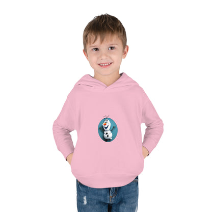 Charming young boy wearing a luxury Girls Olaf Frozen Hoodie, featuring a delightful Olaf graphic, perfect for ages 2 to 5 years.