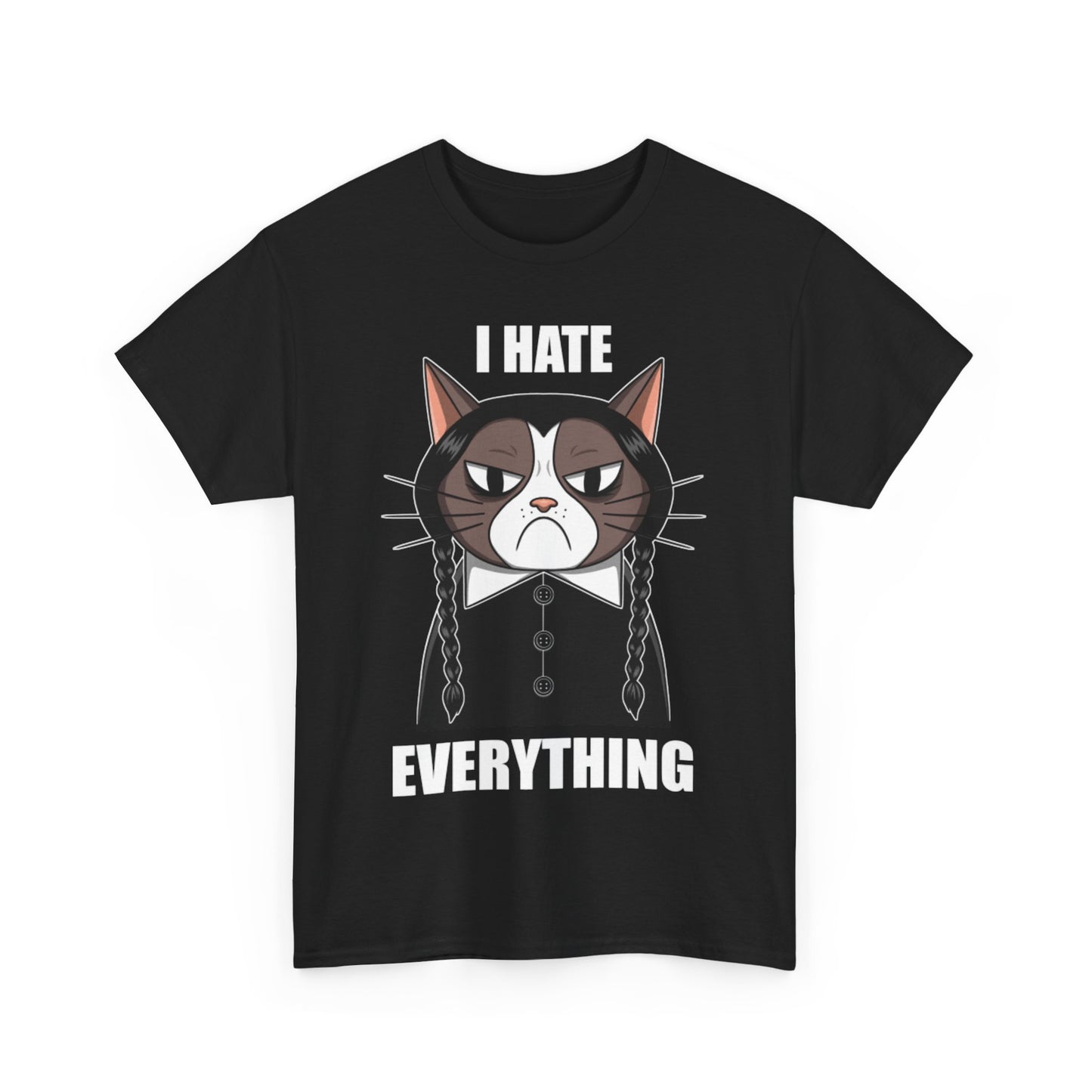 Wednesday Grumpy Cat Unisex Mens Women Graphic Funny T Shirt Tee Urban Street