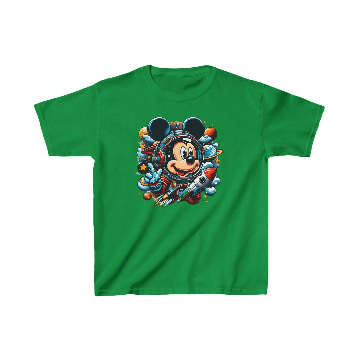 Childs Blast Off with Mickey Astronaut  Unisex Graphic Tee Shirt Kids