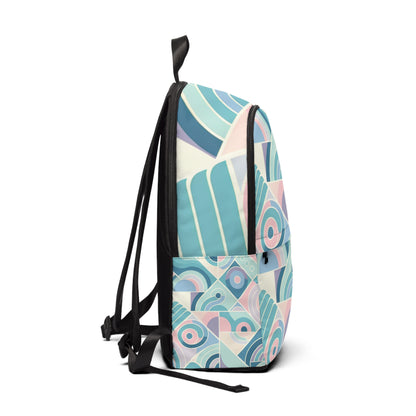 Close-up view of the luxurious fabric and design details of the Pastel Elegance Backpack by Dazzling Dreams Studio, showcasing its stylish gradients and modern aesthetics.