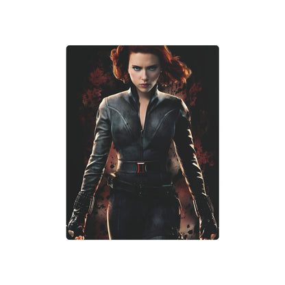 Marvel Black Widow Metal Art Poster highlighting the character’s strength and determination, artfully crafted for upscale interiors.